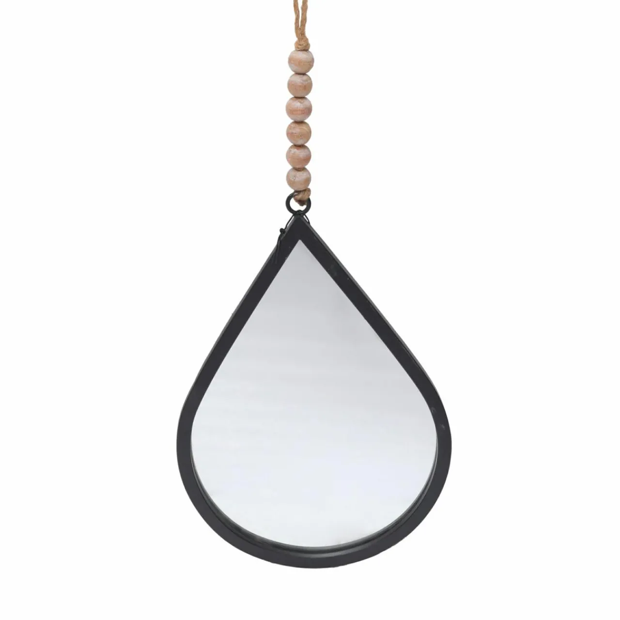 Accessoire Salle De Bain|Miroir|EMINZA Miroir mural en métal (H37 cm) Goutte d'eau Noir