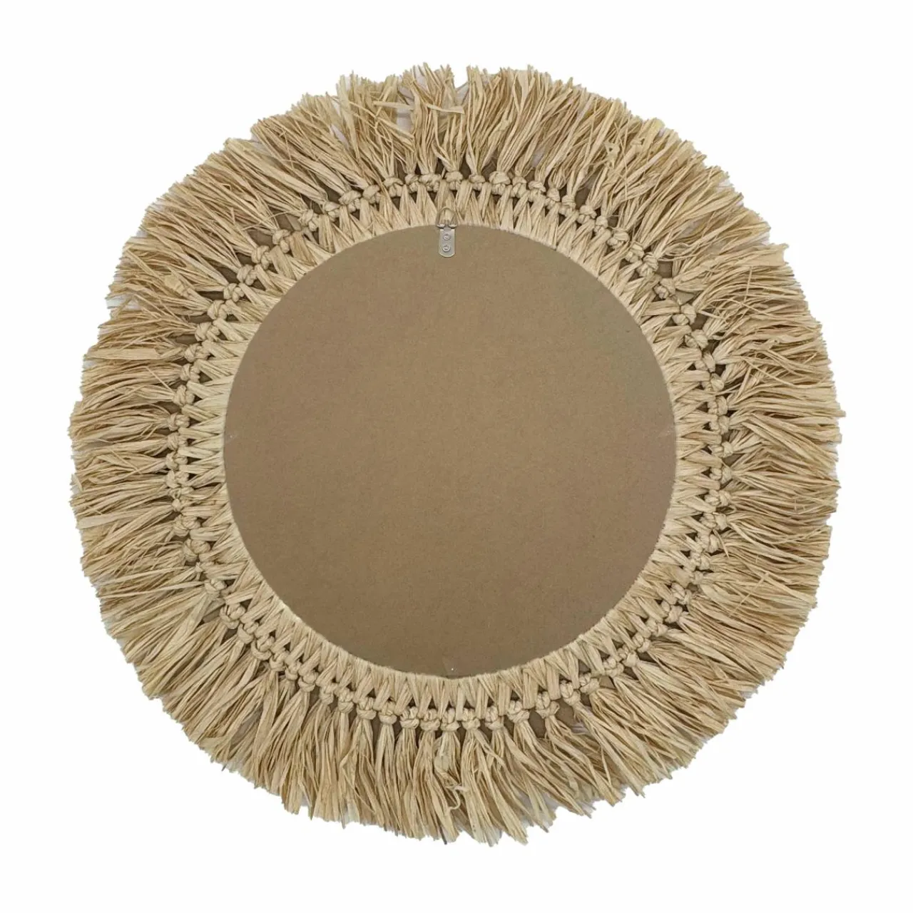 Miroir|EMINZA Miroir mural rond en fibres les (D50 cm) Makira Beige Naturel