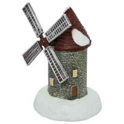 Village De Noël Lumineux|FEERIC LIGHTS Moulin à vent lumineux à piles (H16 cm) Ailes en mouvement