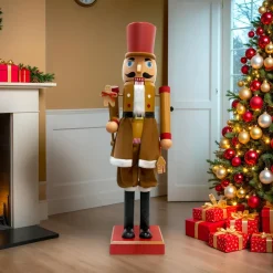 Personnage, Objet Grand Format|Père Noël, Animaux Et Personnage|EMINZA Musicien Casse-noisette (H154 cm) musical et animé Cookie Marron