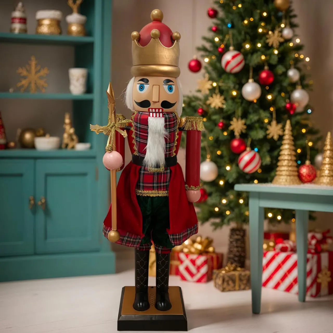 Personnage, Objet Grand Format|Père Noël, Animaux Et Personnage|EMINZA Musicien Casse-noisette (H160 cm) musical et animé Pavel Rouge