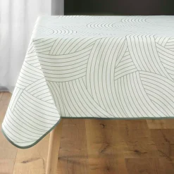 Nappe De Table|DOUCEUR D'INTERIEUR Nappe carrée anti tache (150 x 150 cm) Linea he Blanc