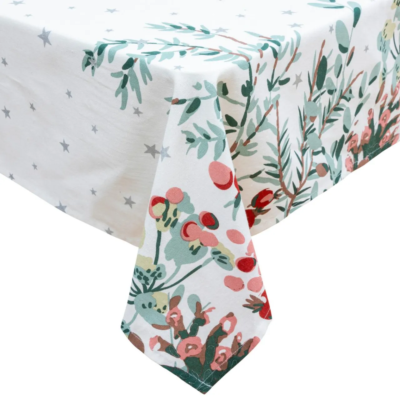 Nappe Et Chemin De Table|JJA Nappe de Noël rectangulaire (140 x 240 cm) Noël Nature Blanc