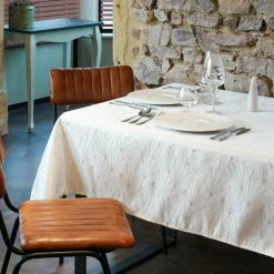 Nappe Et Chemin De Table|L'EFFET PAPILLON Nappe de Noël rectangulaire (145 x 240 cm) Facette Blanc