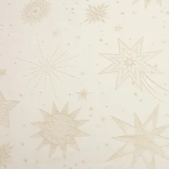 Nappe Et Chemin De Table|JJA Nappe de Noël rectangulaire (360 x 140 cm) Nuit étoilée et doré Beige