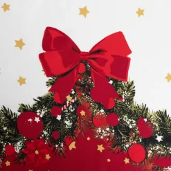 Nappe Et Chemin De Table|FEERIC LIGHTS Nappe de Noël rectangulaire coton (140 x 240 cm) Guirlande Festive Rouge