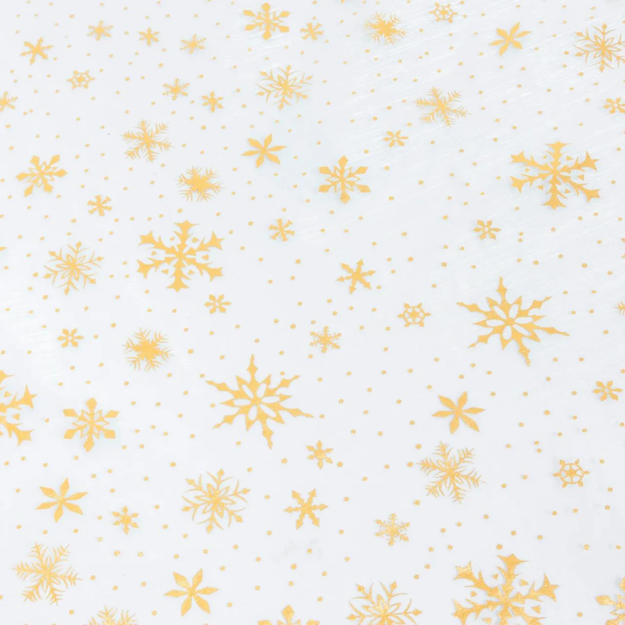 Nappe Et Chemin De Table|JJA Nappe de Noël rectangulaire (140 x 240 cm) Flocon de Neige et or Blanc