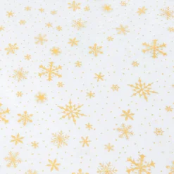 Nappe Et Chemin De Table|JJA Nappe de Noël rectangulaire (140 x 360 cm) Flocon de neige Blanc