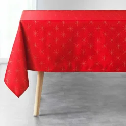 Nappe Et Chemin De Table|DOUCEUR D'INTERIEUR Nappe de Noël rectangulaire (140 x 240 cm) Etoiles Rouge