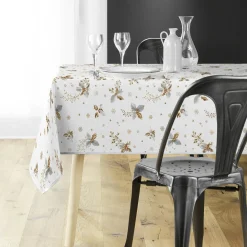 Nappe Et Chemin De Table|Douceur d interieur Nappe de Noël rectangulaire (150 x 240 cm) Guido Blanc