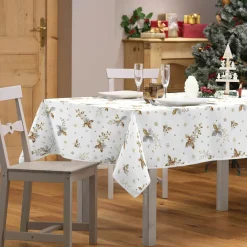 Nappe Et Chemin De Table|Douceur d interieur Nappe de Noël rectangulaire (150 x 240 cm) Guido Blanc