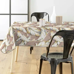Nappe De Table|douceur d'intu017drieur Nappe enduite PVC rectangulaire imperméable (240 x 140 cm) Ebany Chocolat