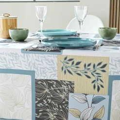 Nappe De Table|douceur d'intu017drieur Nappe rectangulaire anti tache (150 x 240 cm) Faya Vert sauge