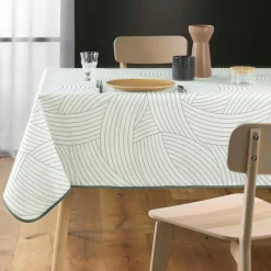 Nappe De Table|DOUCEUR D'INTERIEUR Nappe rectangulaire anti tache (150 x 240 cm) Linea he Blanc