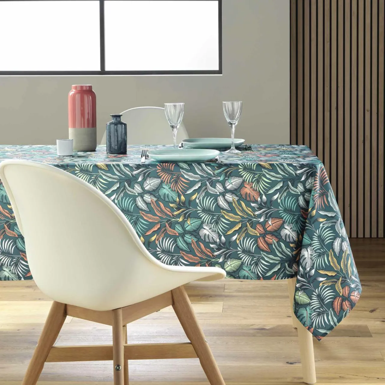 Nappe De Table|douceur d'intu017drieur Nappe rectangulaire anti tache (145 x 240 cm) Stylis e Bleu