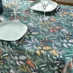 Nappe De Table|douceur d'intu017drieur Nappe rectangulaire anti tache (145 x 240 cm) Stylis e Bleu