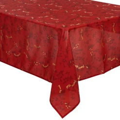 Nappe Et Chemin De Table|Feeric Lights & Christmas Nappe rectangulaire anti tache (140 x 240 cm) Réveillon Rouge
