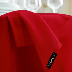 Nappe De Table|EMINZA Nappe rectangulaire anti tache (140 x 350 cm) Elise Rouge