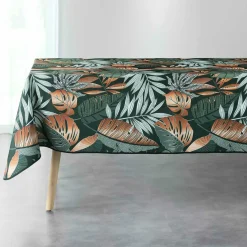 Nappe De Table|DOUCEUR D'INTERIEUR Nappe rectangulaire anti tache (150 x 240 cm) Alianor Vert kaki