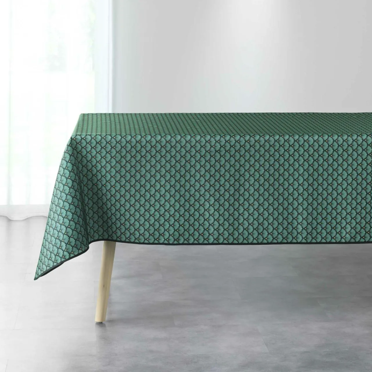 Nappe De Table|douceur d'intu017drieur Nappe rectangulaire anti tache (150 x 240 cm) Artchic e Vert