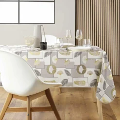 Nappe De Table|douceur d'intu017drieur Nappe rectangulaire anti tache (145 x 240 cm) Natane Beige