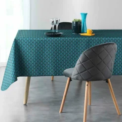 Nappe De Table|DOUCEUR D'INTERIEUR Nappe rectangulaire anti tache (150 x 240 cm) Artchic e Bleu