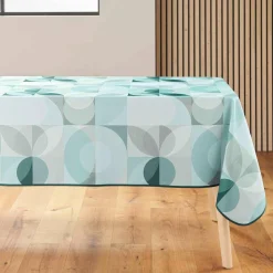Nappe De Table|douceur d'intu017drieur Nappe rectangulaire anti tache (150 x 240 cm) Tessouro Vert sauge