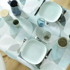 Nappe De Table|douceur d'intu017drieur Nappe rectangulaire anti tache (150 x 240 cm) Tessouro Vert sauge