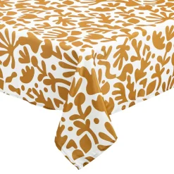 Nappe De Table|Atmosphera, cru017dateur d'intu017drieur Nappe rectangulaire anti tache (140 x 240 cm) Jolan Jaune ocre