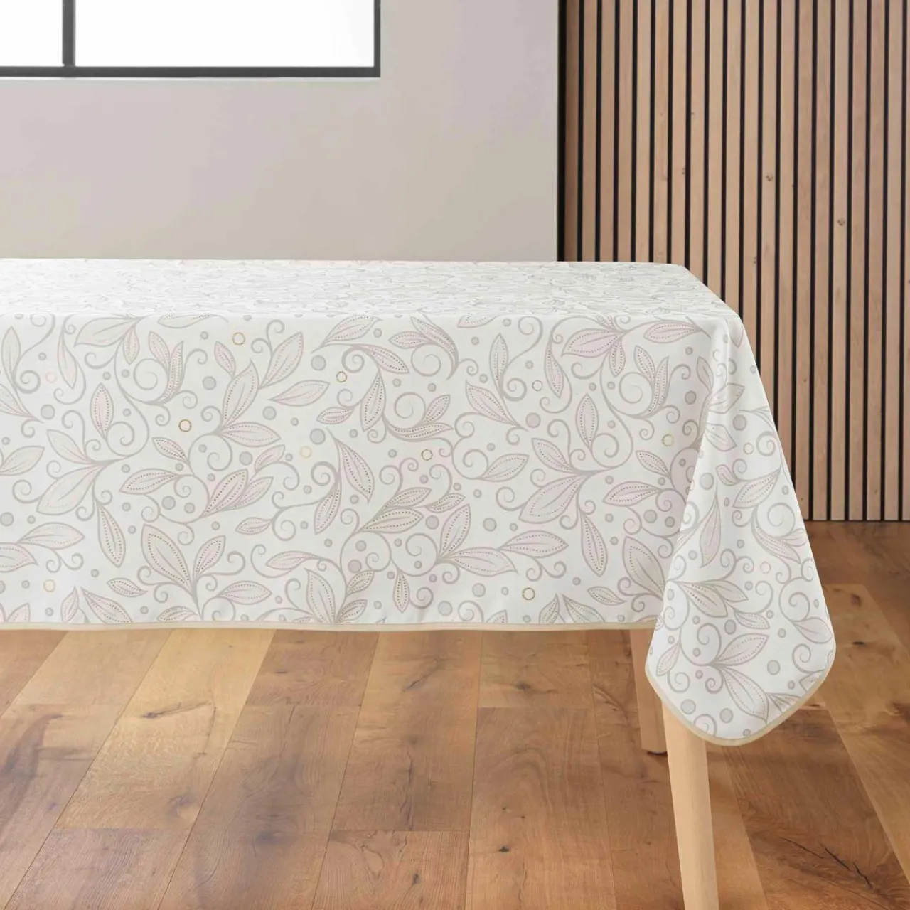 Nappe De Table|douceur d'intu017drieur Nappe rectangulaire anti tache (145 x 240 cm) Leya Beige