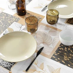 Nappe De Table|douceur d'intu017drieur Nappe rectangulaire anti tache (150 x 240 cm) Faya Multicolore