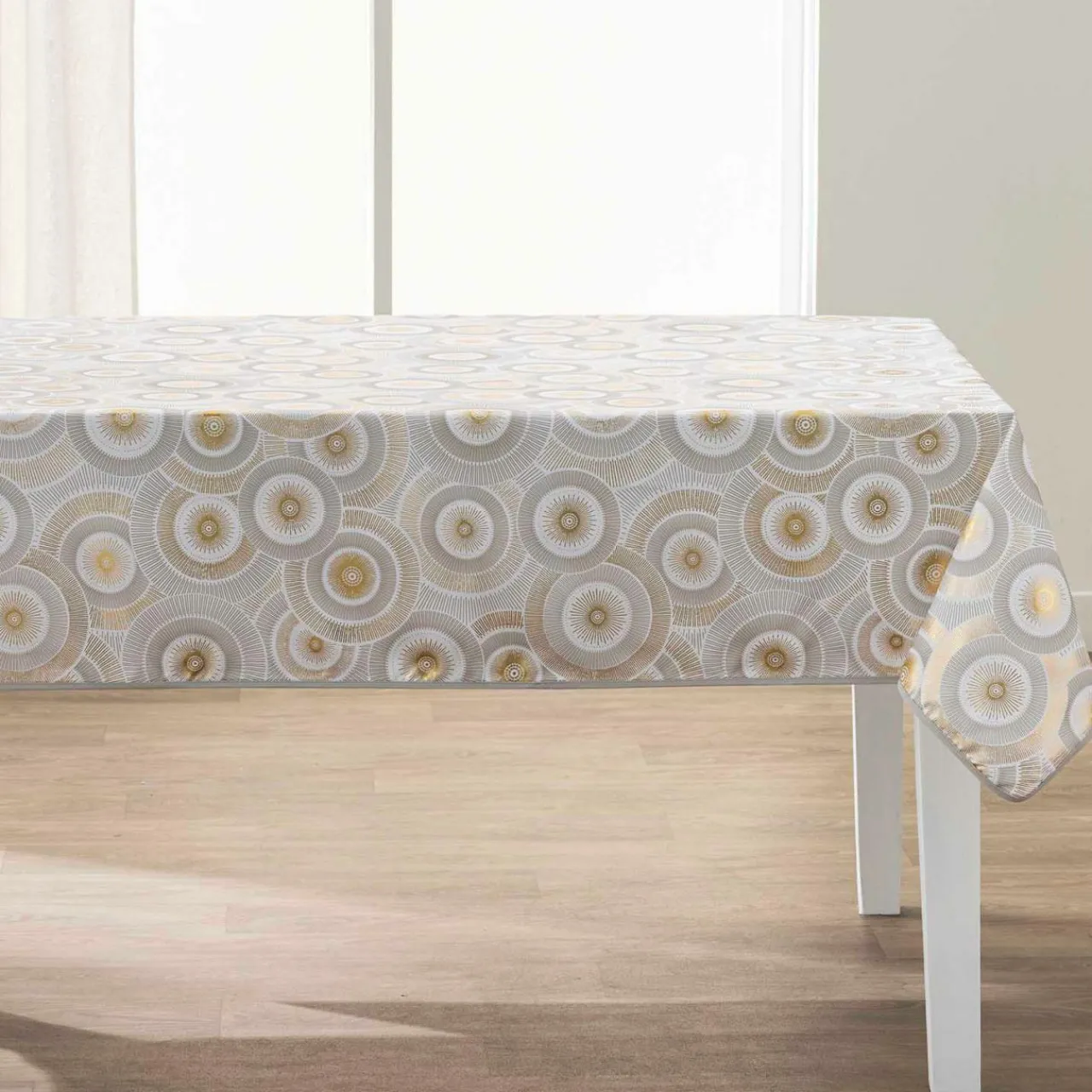 Nappe De Table|douceur d'intu017drieur Nappe rectangulaire antitache (145 x 240 cm) Eclipse he Blanc
