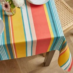 Nappe De Table|EMINZA Nappe rectangulaire coton enduit (150 x 250 cm) Bonifacio Multicolore