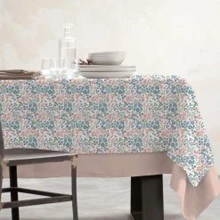 Nappe De Table|EMINZA Nappe rectangulaire coton enduit (150 x 350 cm) Corolle Multicolore