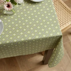Nappe De Table|EMINZA Nappe rectangulaire coton enduit (150 x 250 cm) Gloria e Vert