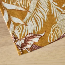 Nappe De Table|EMINZA Nappe rectangulaire coton enduit (150 x 250 cm) Granada Jaune moutarde