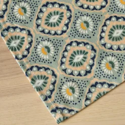 Nappe De Table|EMINZA Nappe rectangulaire coton enduit (150 x 350 cm) Palerme e Vert