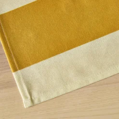 Nappe De Table|EMINZA Nappe rectangulaire coton enduit (150 x 350 cm) Clementine Jaune moutarde