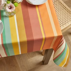 Nappe De Table|EMINZA Nappe rectangulaire coton enduit (150 x 350 cm) Ajaccio Multicolore
