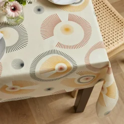 Nappe De Table|EMINZA Nappe rectangulaire coton enduit (150 x 250 cm) Manhattan Beige