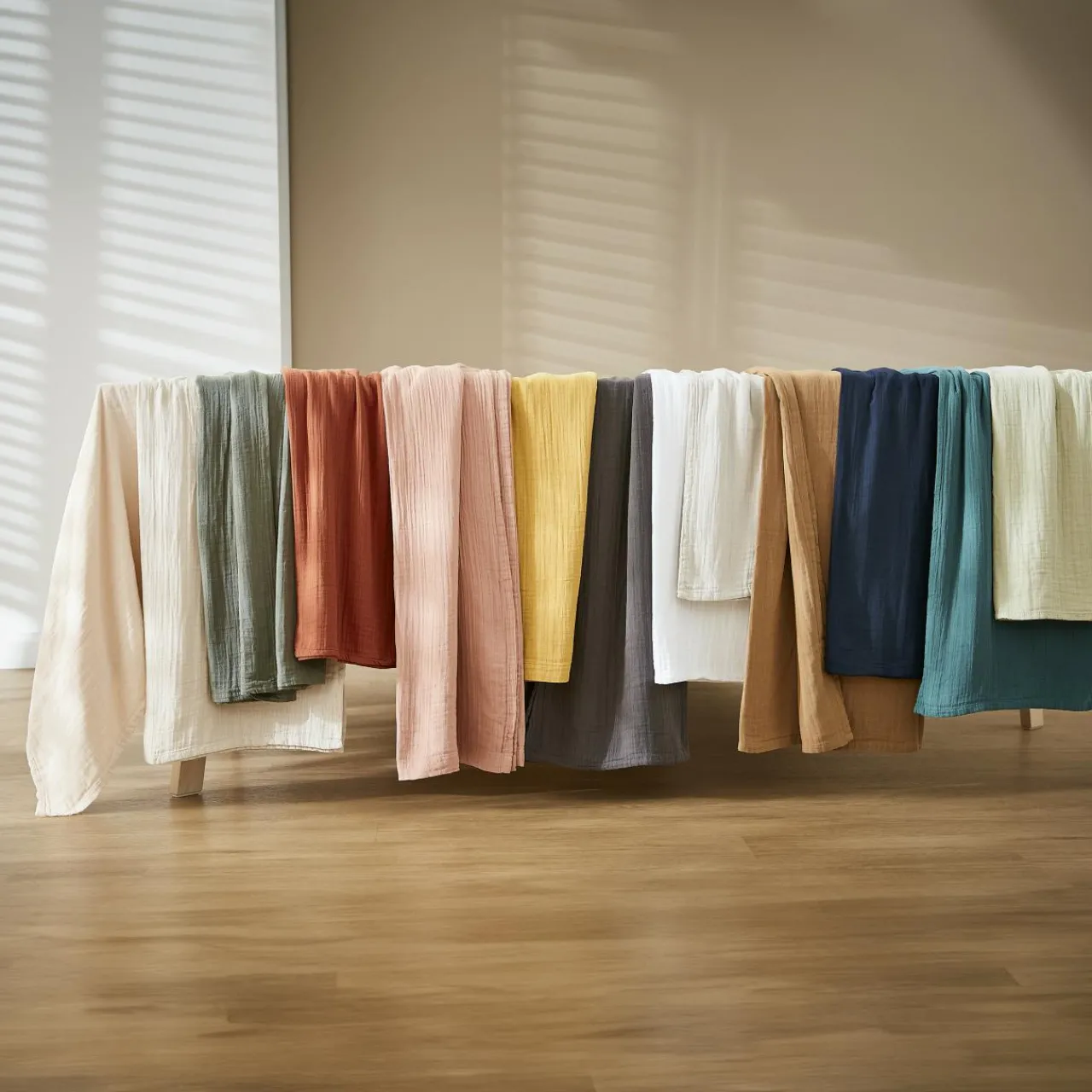 Nappe De Table|EMINZA Nappe rectangulaire gaze de coton (150 x 250 cm) Gaïa Bleu nuit