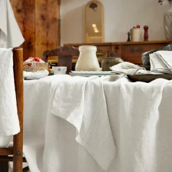 Nappe De Table|EMINZA Nappe rectangulaire lin lavé (170 x 250 cm) Louise he Blanc