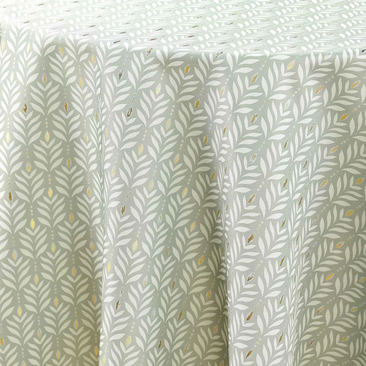 Nappe De Table|douceur d'intu017drieur Nappe ronde anti tache (180 cm) Piana Vert sauge