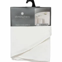 Nappe De Table|ATMOSPHERA Nappe ronde anti tache (D180 cm) Lina Ivoire