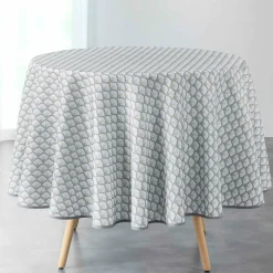 Nappe De Table|DOUCEUR D'INTERIEUR Nappe ronde anti tache (D180 cm) Artchic he Blanc