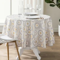 Nappe De Table|douceur d'intu017drieur Nappe ronde antitache (180 cm) Eclipse he Blanc