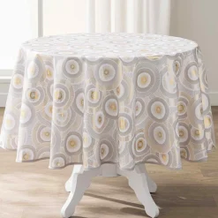 Nappe De Table|douceur d'intu017drieur Nappe ronde antitache (180 cm) Eclipse he Blanc