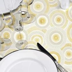 Nappe De Table|douceur d'intu017drieur Nappe ronde antitache (180 cm) Eclipse he Blanc