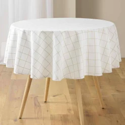 Nappe De Table|douceur d'intu017drieur Nappe ronde coton (180 cm) Axel he Blanc