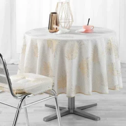 Nappe De Table|DOUCEUR D'INTERIEUR Nappe ronde (D180 cm) Sunny Gold Or